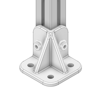 33-45452S-1SS MODULAR SOLUTIONS MOUNTING FOOT 2 SIDED FOR 45 X 45 CORNER MOUNT